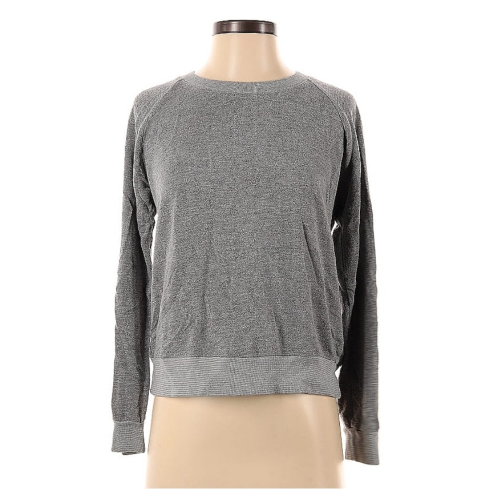 Monrow Heather Gray Pullover Sweatshirt